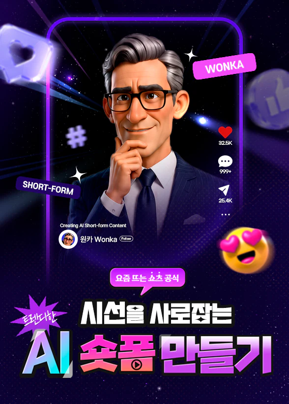 [요즘 뜨는 쇼츠 공식] 시선을 사로잡는 트렌디한 AI 숏폼 만들기