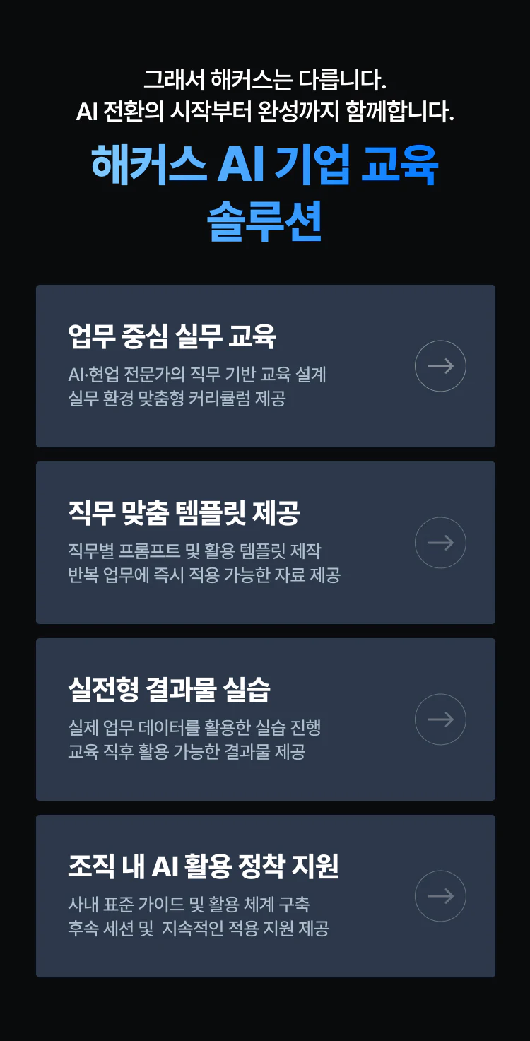 해커스 캠퍼스 business, AI 기업교육 솔루션