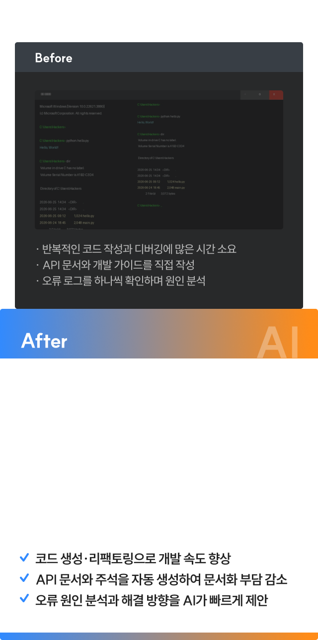 IT AI 활용 전후 비교